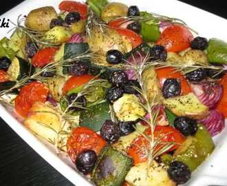 Italiaans gegrilde groenten uit de oven