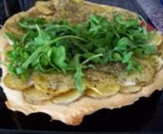 Vegane Pizza bianca con Patate et Ruccola - Italien (für eine Pizza)