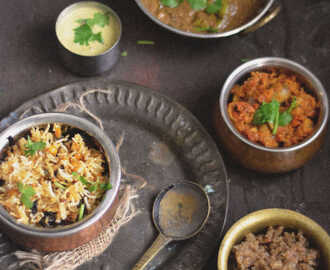 Qabooli Biriyani with Curd Chutney - Hyderabad Special