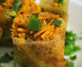 Spring Roll Dosa - Kids Lunch Box Recipes Indian