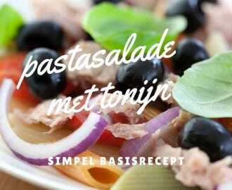Simpele pastasalade met tonijn en rode ui