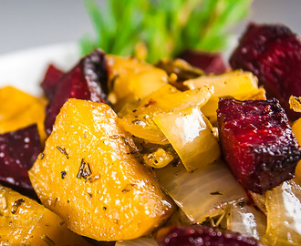 Rosemary Roasted Beets, Potatoes and Peppers #SummerFest