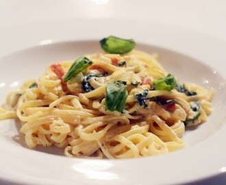 Veckans vegetariska: Krämig pasta med färskost