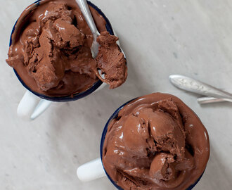 Vegan chocolade ijs – zonder ijsmachine
