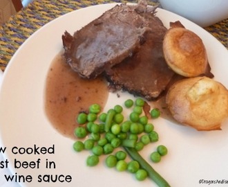 Slow Cooked Beef in Red Wine Sauce