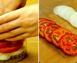 Pomidorowa pychota! Pomidory z cebulką - marynowana przekąska, spodoba się od razu! | Smaczny.TV