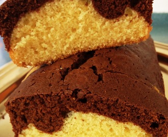 Le gâteau marbré chocolat, vanille et rhum