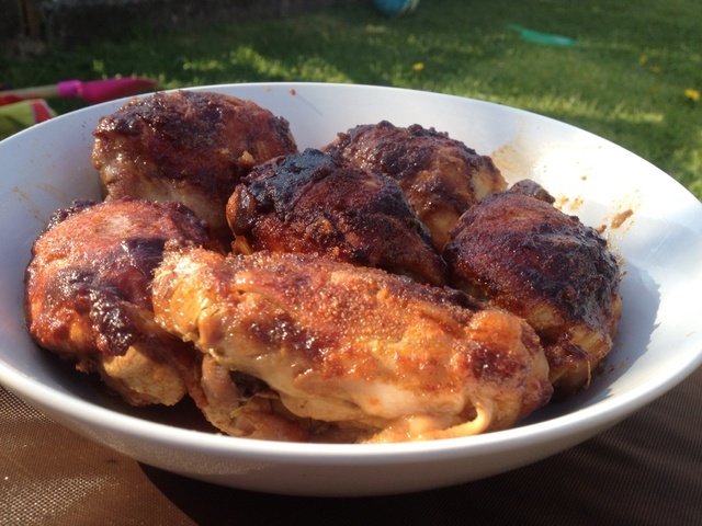 Slow Cooker BBQ Style Sticky Chicken Thighs
