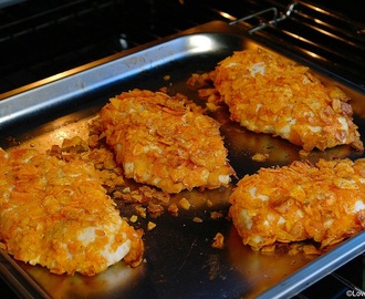 Crunchy kip met paprikachips uit de oven