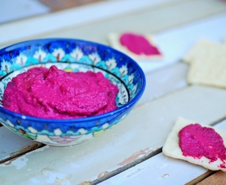Bieten hummus; een roze zoete zaligheid