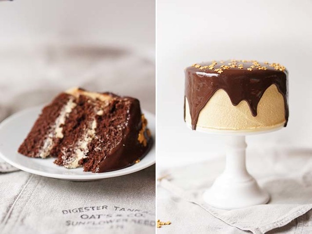 Karamel – chocolade taart