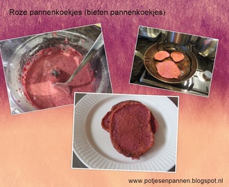Pannenkoekjes met rode biet / roze pannenkoeken!