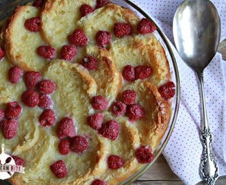 White Chocolate Raspberry Biscuit Bread Pudding – Celebrating National Biscuit Month {Giveaway!}