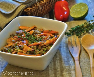 Salada de Lentilha com Cenouras