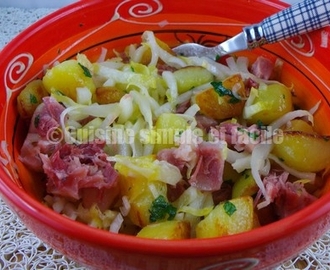 Salade tiède pommes de terre - endives et jarret