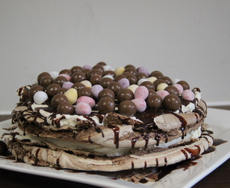 Chocolate pavlova with maltesers