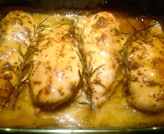 Malse honing-mosterd kip uit de oven