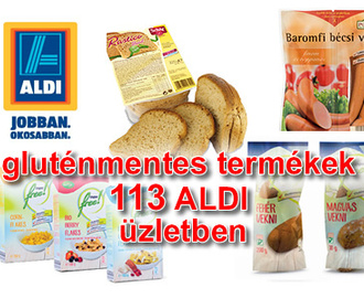 Gluténmentes élelmiszerek az ALDI mind a 113 üzletében