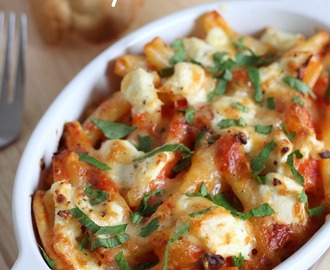 Cheesy roasted red pepper pasta