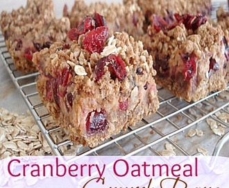 Cranberry Oatmeal Crumb Bars