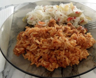 Darált húsos pörkölt rizzsel