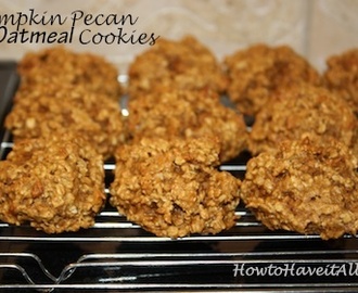 Pumpkin Pecan Oatmeal Cookies Recipe