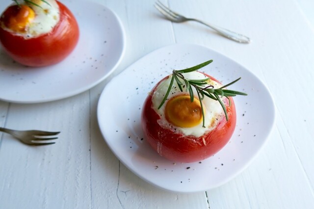 Gevulde tomaten met feta uit de oven
