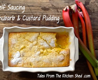 Self Saucing Rhubarb & Custard Pudding