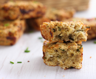 Cheese and chive savoury flapjacks
