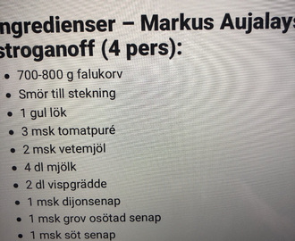 Korv stroganoff Markus Aujulay