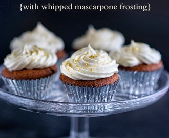 Mincemeat cupcakes with mascarpone frosting