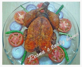 Stuffed chicken fry- Malabar style (Kozhi nirachu porichathu)