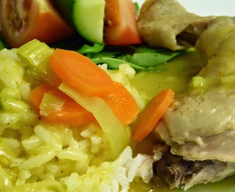 Kokt kyckling med currysås - näringsrik mat utan tillsatser