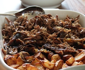 Overnight roast spicy lamb shoulder – perfect for the Aga