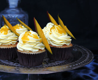 Cupcakes de mango natural y vainilla