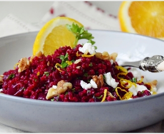 Buchweizen-Rote Bete Salat mit cremigem Ziegenkäse