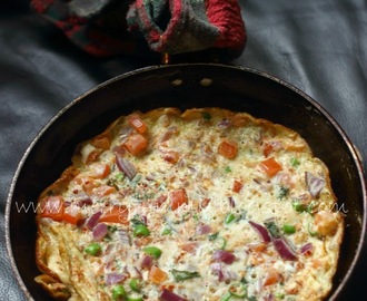 Indian Spiced Omelette, Street Style