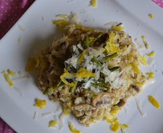 Veckans vegetariska: Citronrisotto med champinjoner och haricots verts