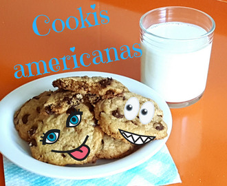 Como hacer las auténticas cookies americanas,receta cookies con pepitas de chocolate fáciles