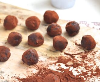 Chocolade truffels met Maple gekarameliseerde noten