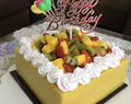 ~~~ Corn & Fresh Fruits Layer Birthday Cake ~~~ ~~  çŽ‰ç±³&æ°´æžœå�ƒå±‚ç”Ÿæ—¥è›‹ç³• ~~