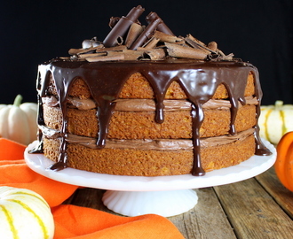 Pumpkin Chocolate Ganache Cake