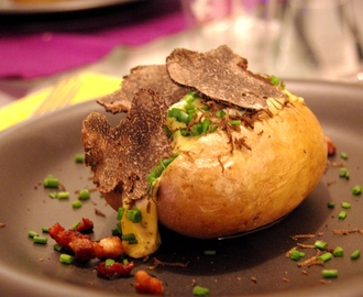 Saint Valentin l’entrée – Pomme de terre, truffe, lard et mayonnaise