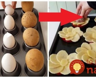 Vzal 4 zemiaky, vajcia a rajčiny: Keď uvidíte nápad tohoto šéfkuchára, ani vám nenapadne robiť pre návštevy chlebíčky!