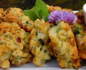 Courgette/Zucchini Feta Cheese & Mint Fritters