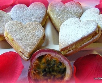 Valentine Passionfruit Heart Biscuits