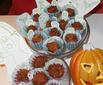 Muffin dolci alla zucca di Rachele per Halloween(senza lattosio, uova, lievito)