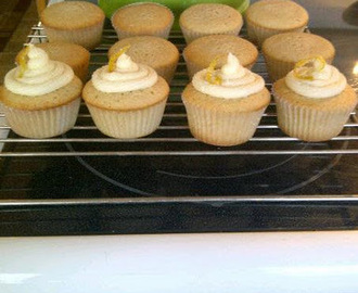 Earl Grey Cupcakes with Honey Buttercream and Candied Lemon Peel
