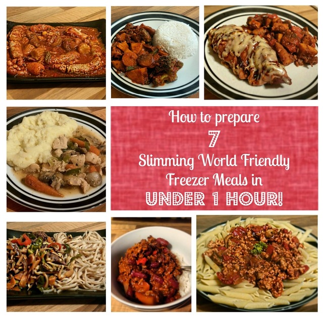 How to prepare 7 Slimming World friendly freezer meals in under 1 hour!