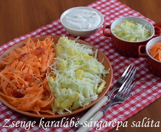 Zsenge karalábé-sárgarépa saláta